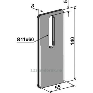 Skrape for åkertrommel - 140x3mm - Amazone