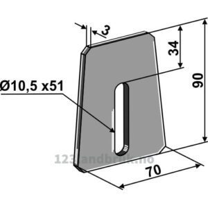 Skrape for åkertrommel - 90x3mm - Amazone