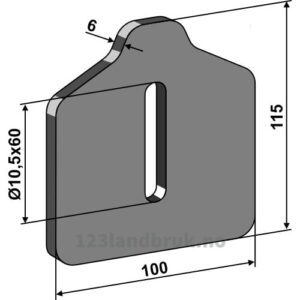 Avskraper - 115x100mm - Bednar, Strom