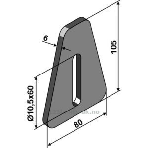 Avskraper - 105x80mm - Bednar, Strom