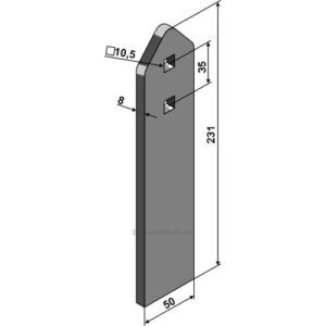 Avskraper - 231x50mm - Bednar, Strom