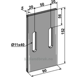 Skrape for åkertrommel - 152x5mm - Eberhardt