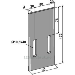 Skrape for åkertrommel - 172x3mm - Eberhardt