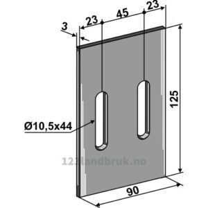 Skrape for åkertrommel - 152x3mm - Feraboli, Frost