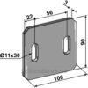 Skrape for åkertrommel - 90x3mm - Frandent
