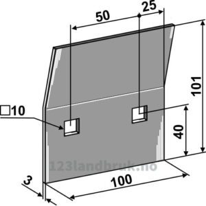 Skrape for åkertrommel - 101x3mm - Howard