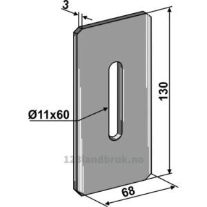 Skrape for åkertrommel - 130x3mm - Krone