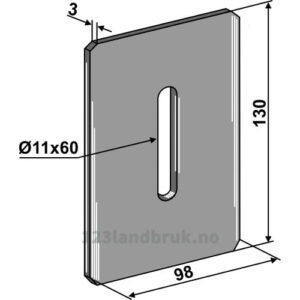Skrape for åkertrommel - 130x3mm - Krone