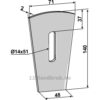 Skrape for åkertrommel - 140x2mm - Kuhn, Nodet