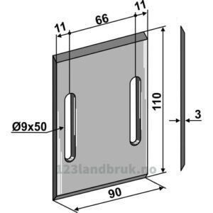 Skrape for åkertrommel - 110x3mm - Lely