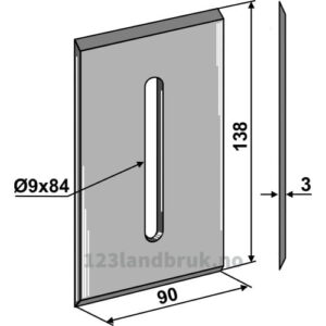 Skrape for åkertrommel - 138x3mm - Lely
