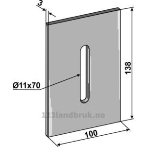 Skrape for åkertrommel - 138x3mm - Lely