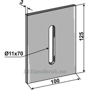 Skrape for åkertrommel - 125x3mm - Lely