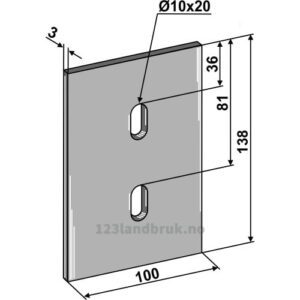 Skrape for åkertrommel - 138x3mm - Lely