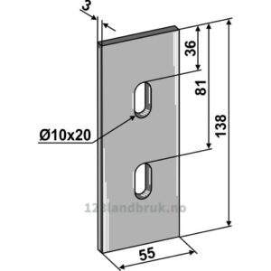 Skrape for åkertrommel - 138x3mm - Lely