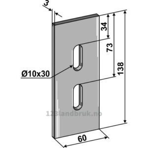 Skrape for åkertrommel - 138x3mm - Lely