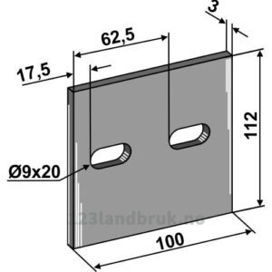 Skrape for åkertrommel - 112x3mm - Lely