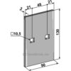 Skrape for åkertrommel - 130x3mm - Lemken