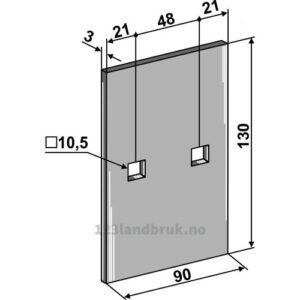 Skrape for åkertrommel - 130x3mm - Lemken