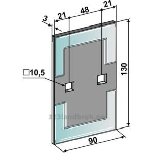 Skrape for åkertrommel - DURAFACE - 130x3mm - Lemken