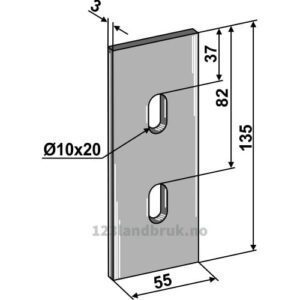 Skrape for åkertrommel - 135x3mm - Lemken