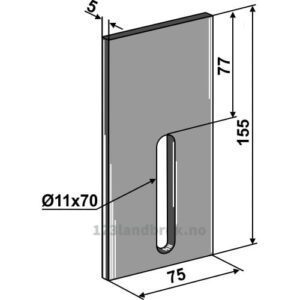 Skrape for åkertrommel - 155x5mm - Landsberg, Pöttinger