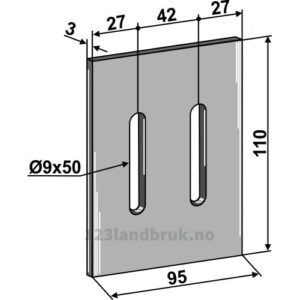 Skrape for åkertrommel - 110x3mm - Gaspardo, Maschio