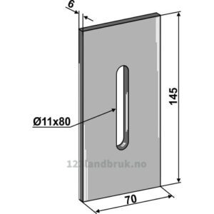 Skrape for åkertrommel - 145x6mm - Niemeyer