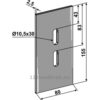 Skrape for åkertrommel - 155x2,5mm - Pegoraro