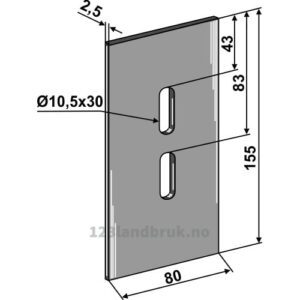 Skrape for åkertrommel - 155x2,5mm - Pegoraro