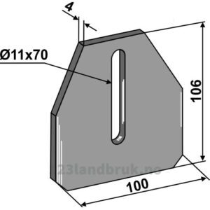 Skrape for åkertrommel - 106x4mm - Pöttinger
