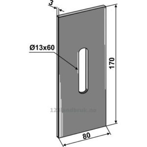Skrape for åkertrommel - 170x3mm - Rabe
