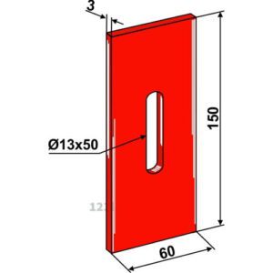 Skrape for åkertrommel - 150x3mm - Rau