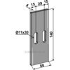 Skrape for åkertrommel - 140x4mm - Sicma