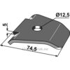 Avskraper for gummipakker - 74,5x5mm - Väderstad
