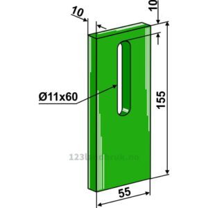 Greenflex plastikkskrape - 155x10mm - Amazone