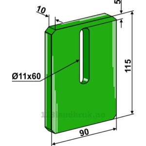Greenflex plastikkskrape - 115x10mm - Amazone