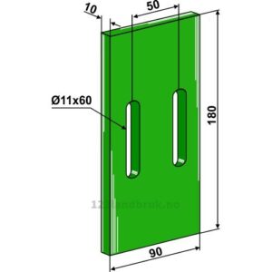 Greenflex plastikkskrape - 180x10mm - Eberhardt, Lemken