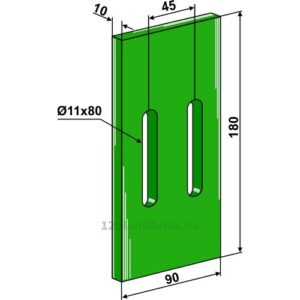 Greenflex plastikkskrape - 180x10mm - Feraboli