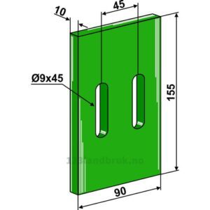 Greenflex plastikkskrape - 155x10mm - Feraboli