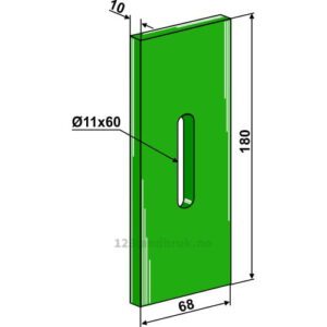 Greenflex plastikkskrape - 180x10mm - Krone