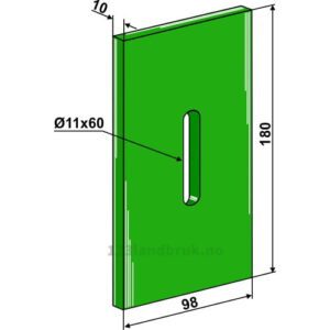 Greenflex plastikkskrape - 180x10mm - Krone
