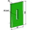 Greenflex plastikkskrape - 155x10mm - Kverneland, Maletti