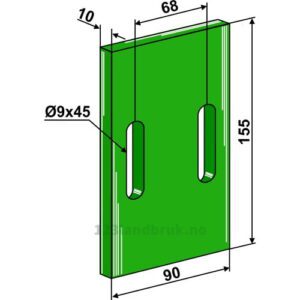 Greenflex plastikkskrape - 155x10mm - Lely