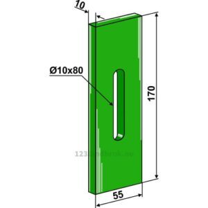 Greenflex plastikkskrape - 170x10mm - Lely