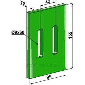 Greenflex plastikkskrape - 155x10mm - Gaspardo, Maschio