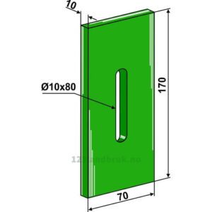 Greenflex plastikkskrape - 170x10mm - Rau
