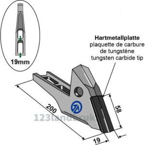 Sålabb - Frø og Gjødsel - Tungsten Karbide - Bourgault