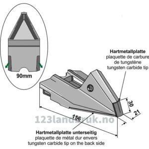 Sålabb - Frø og Gjødsel - Tungsten Karbide - Bourgault