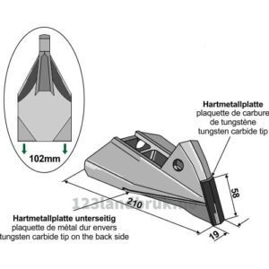 Sålabb - Frø - Tungsten Karbide - Bourgault